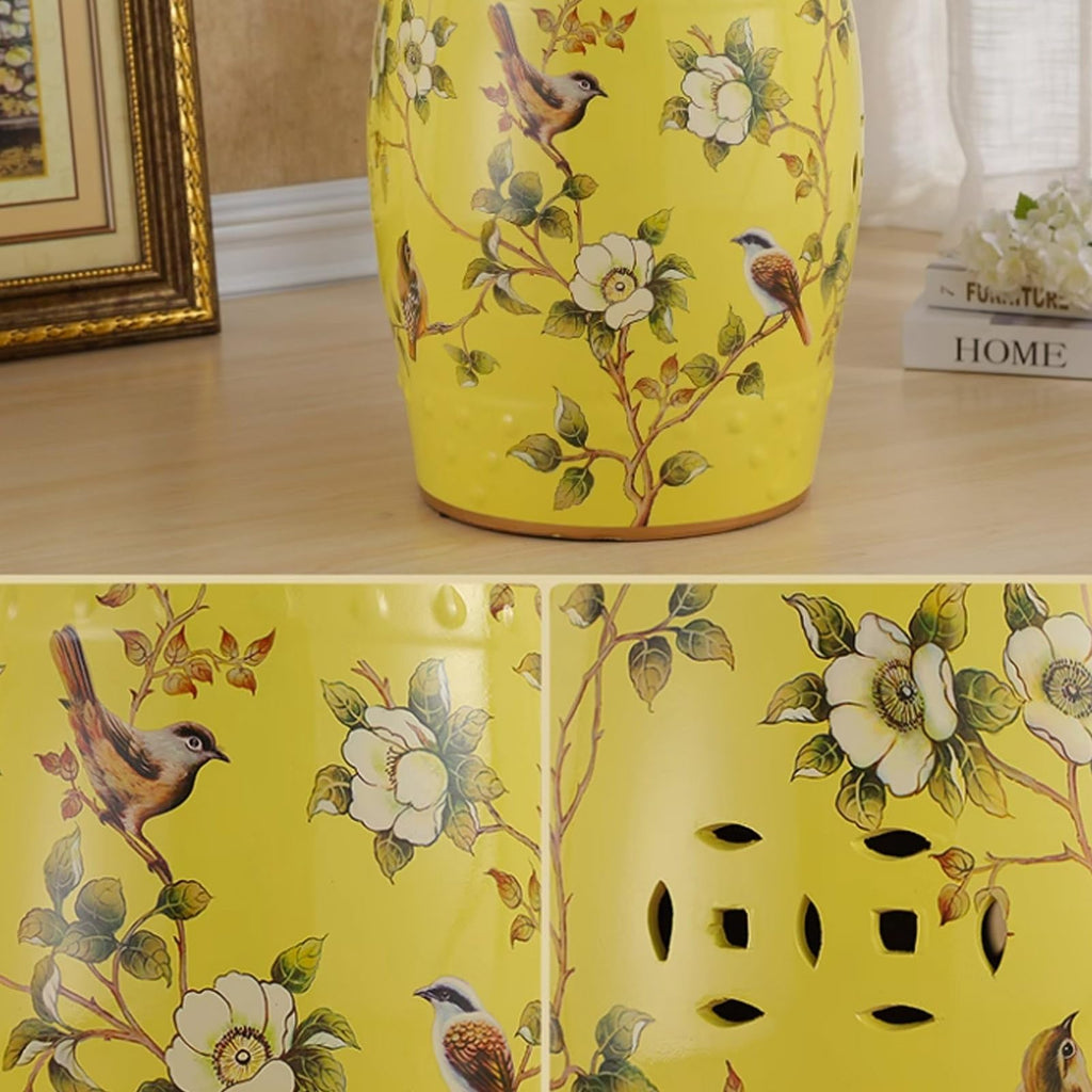 Ceramic Drum Garden Stool S58092