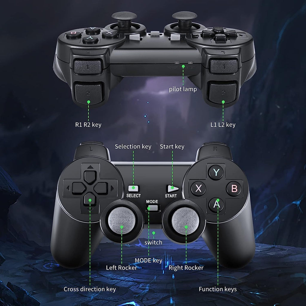Retro Game Console Plug and Play 4K HDMI 15 Classic Emulators Dual 2.4G Wireless Controllers Q6590