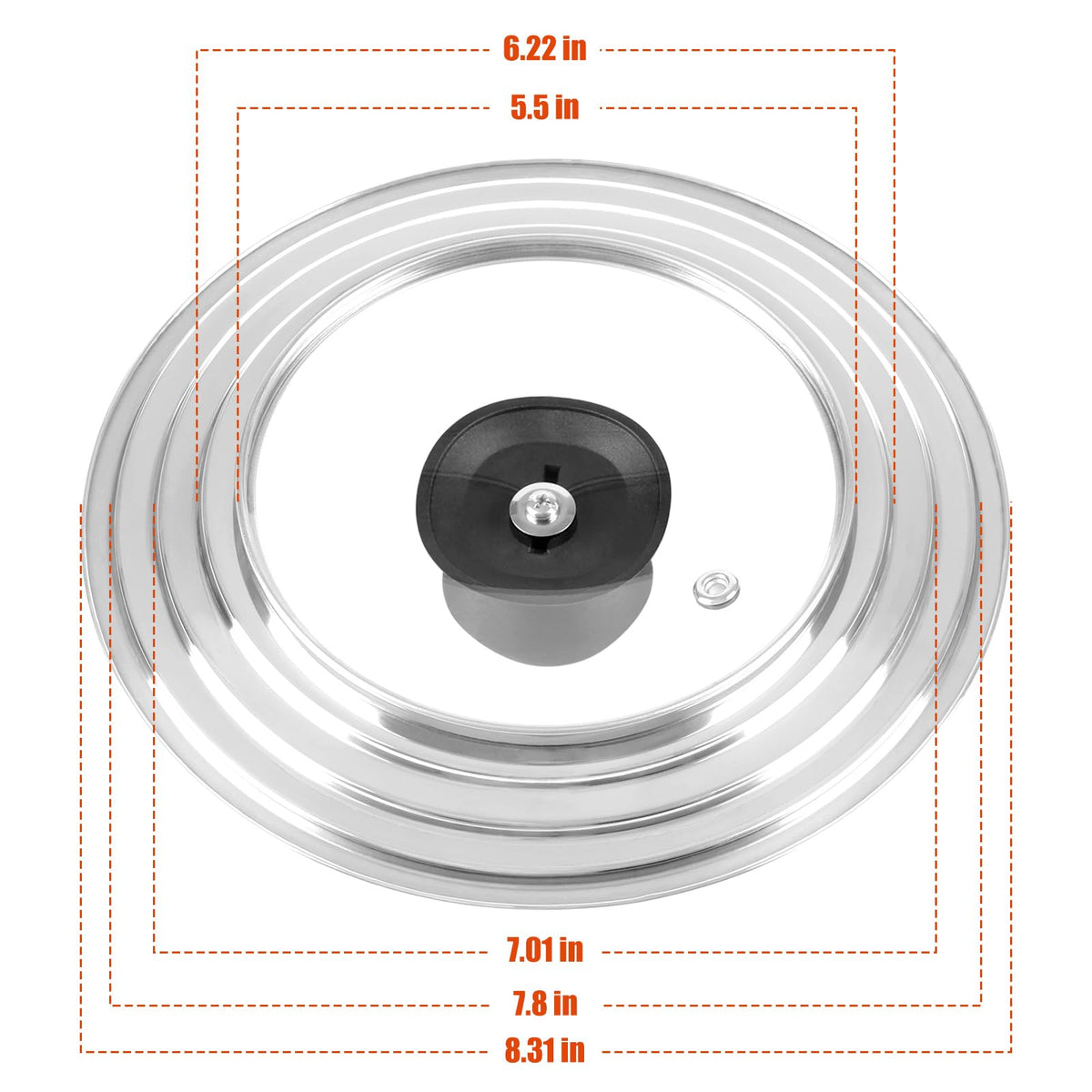 Tempered Glass Cookware Lids T844