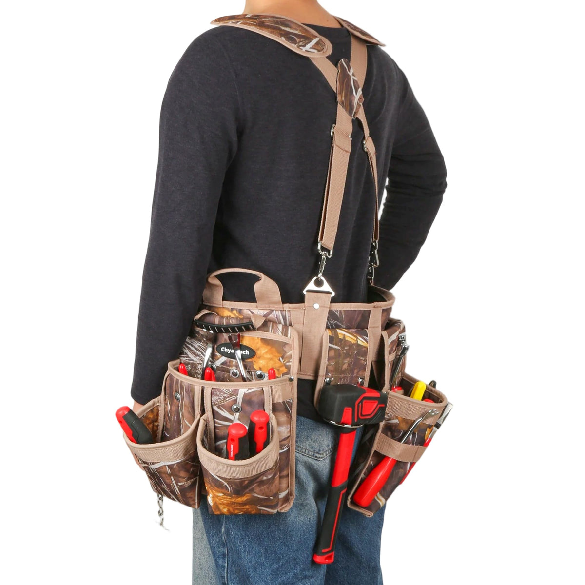 7-Piece Tool Belt Rig with 16 Pockets and Dual Hammer Loops V835908