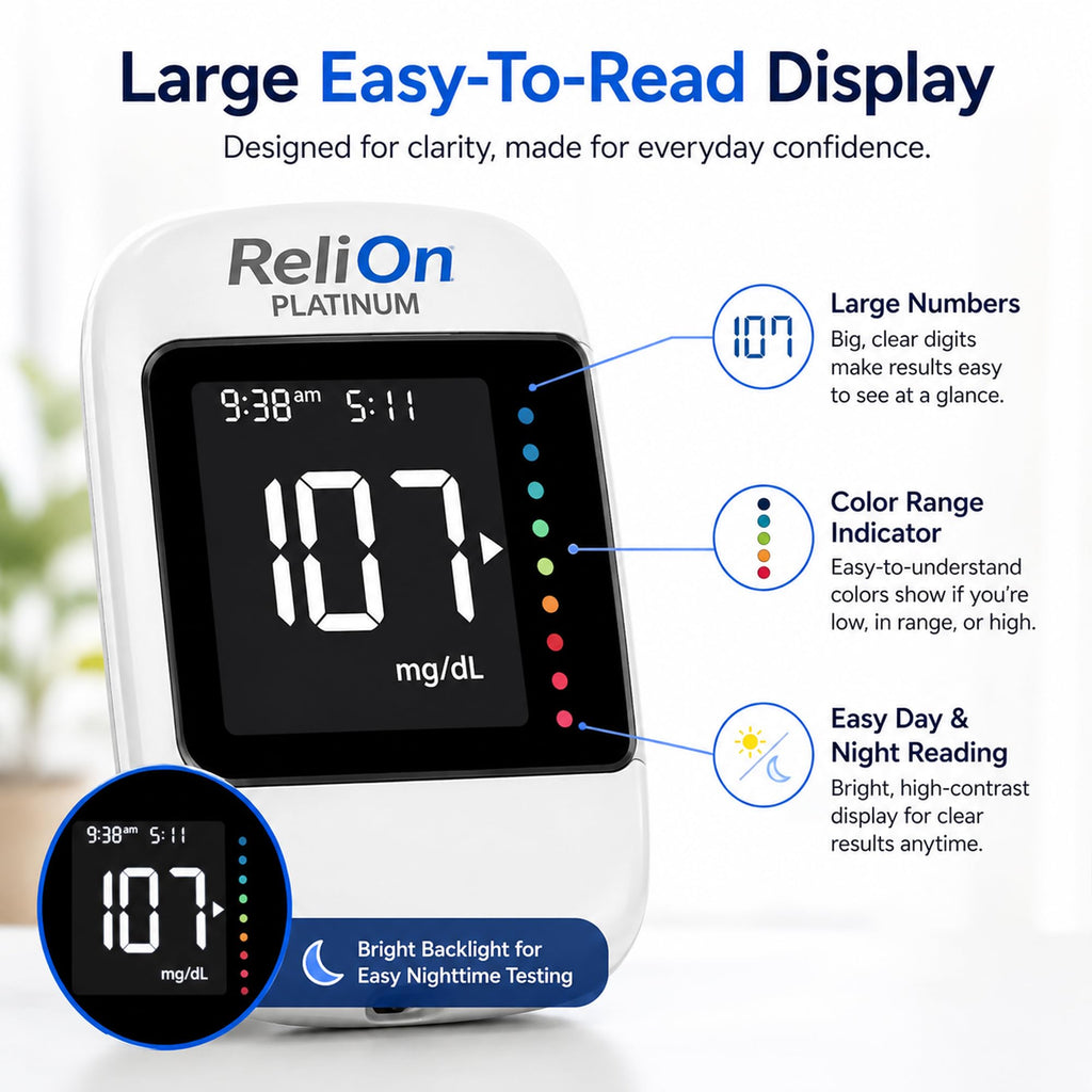Blood Glucose Monitor Kit with 50 Test Strips V37485