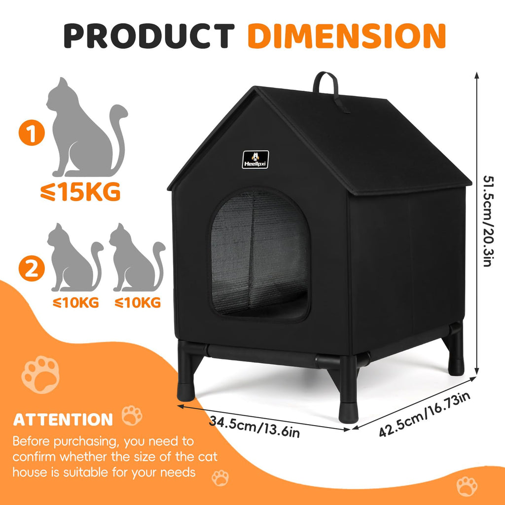 Outdoor Insulated Cat House with Removable Mat G841387