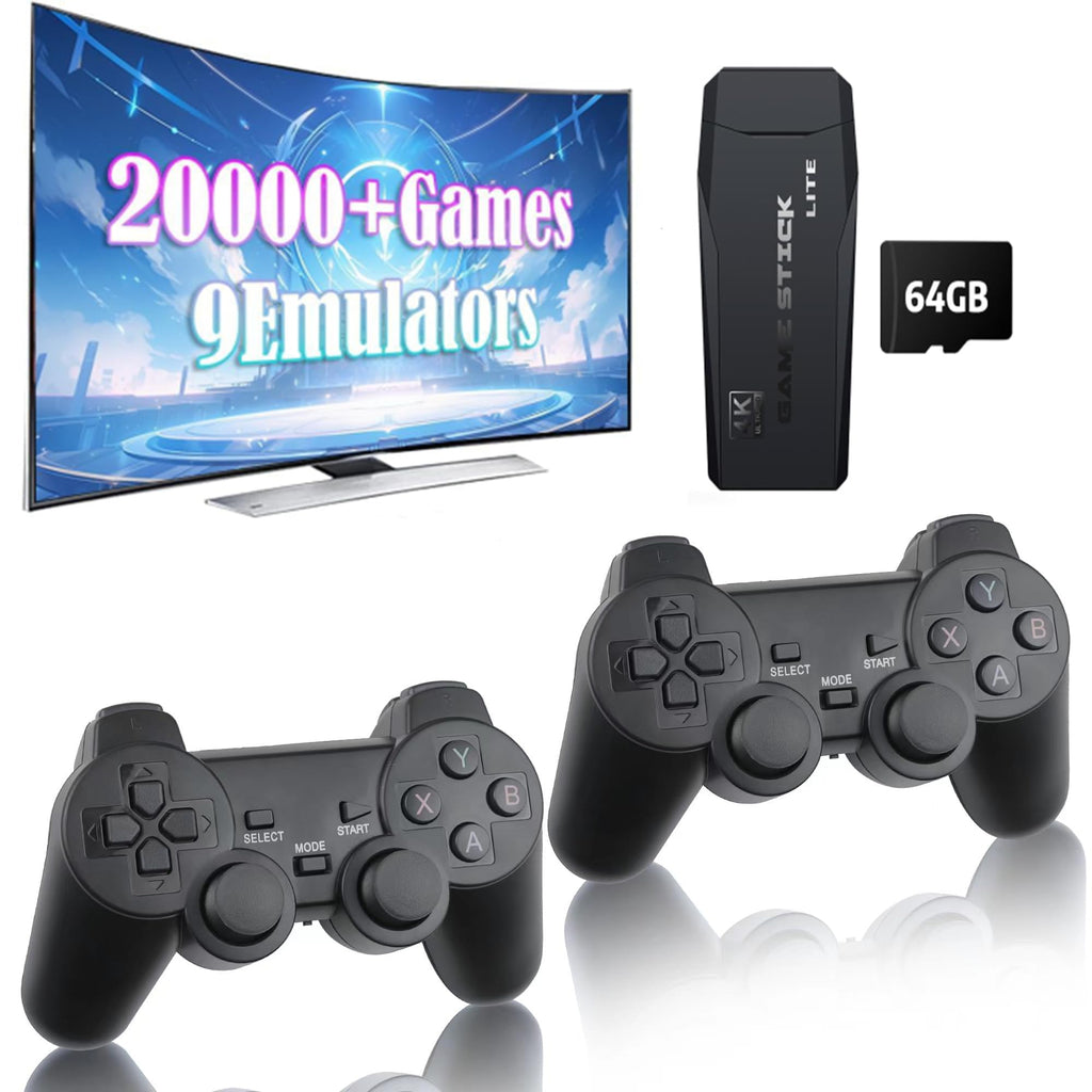 Retro Game Console Plug and Play 4K HDMI 15 Classic Emulators Dual 2.4G Wireless Controllers Q6590