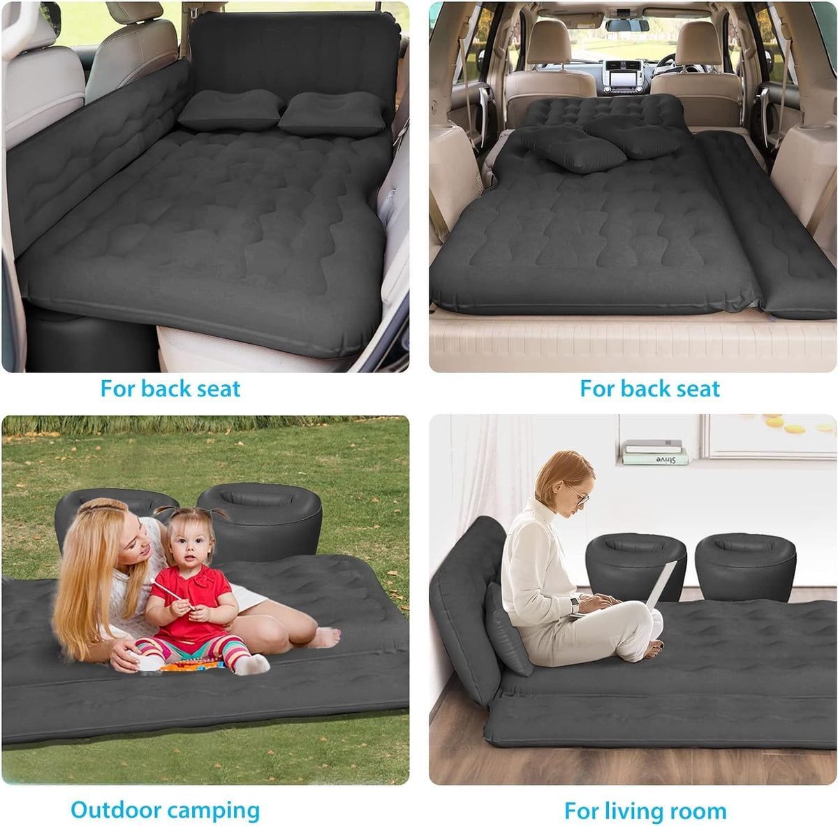 Black Car Air Mattress with Electric Pump R950