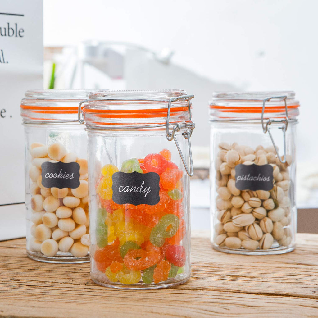 16 oz Glass Airtight Storage Jars, 12 Pack R7811