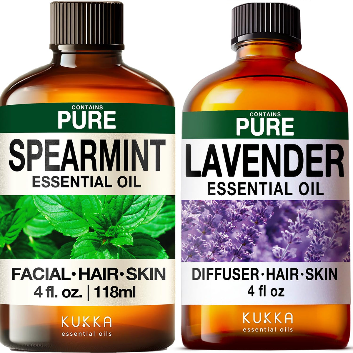 Spearmint & Lavender Essential Oil Set 2x4 fl oz N2852