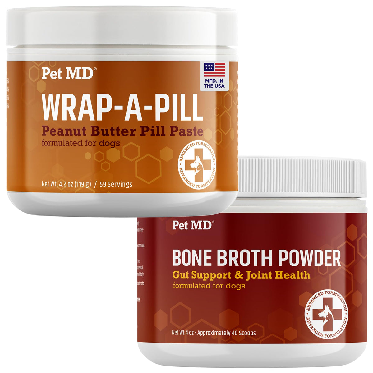 Bone Broth Powder Supplement & Peanut Butter Flavor Pill Paste B8589