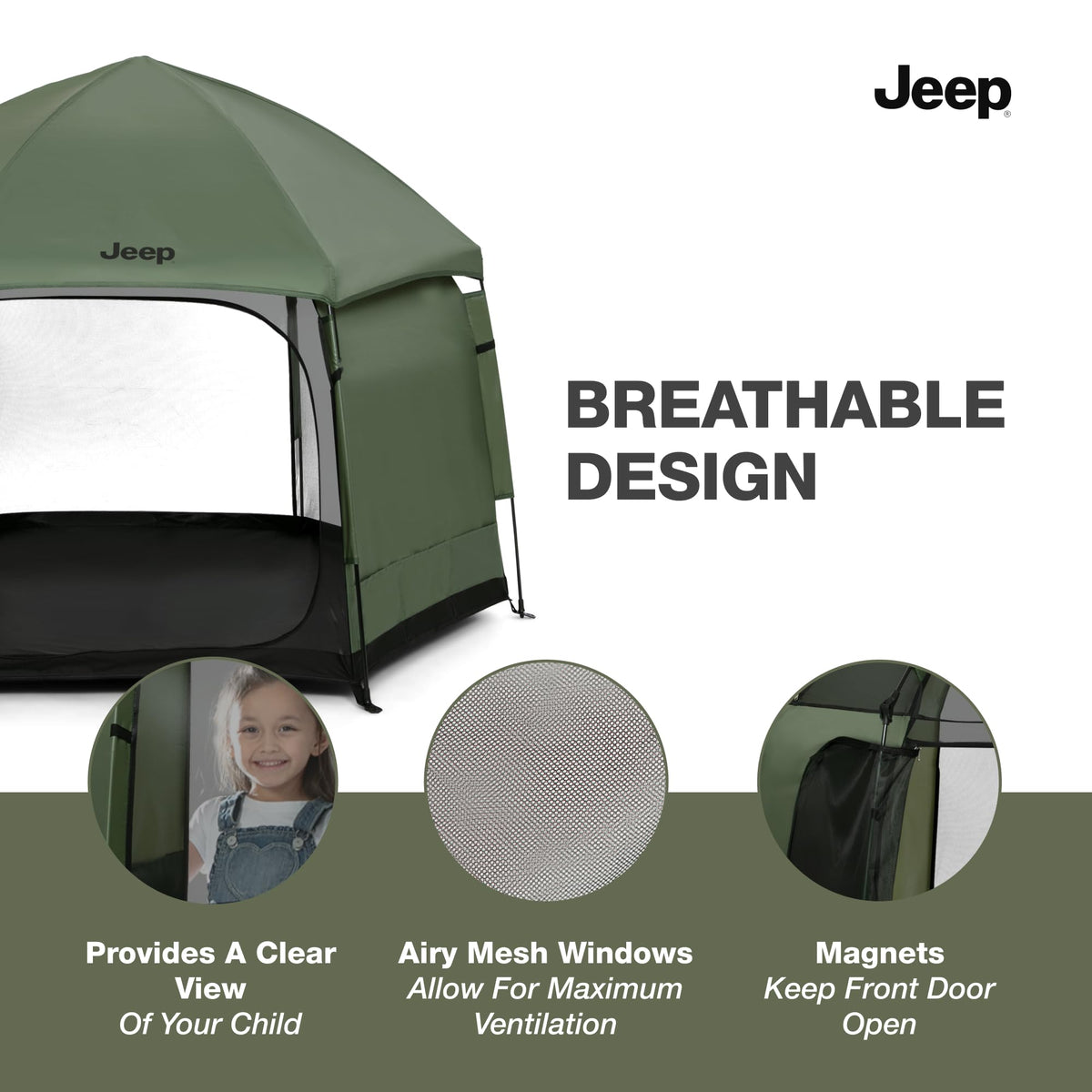 Olive Green Pop-Up Play Yard U958691