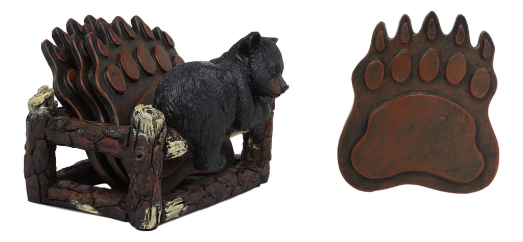 Coaster Set with 4 Bear Paw Tracks Coasters M9204