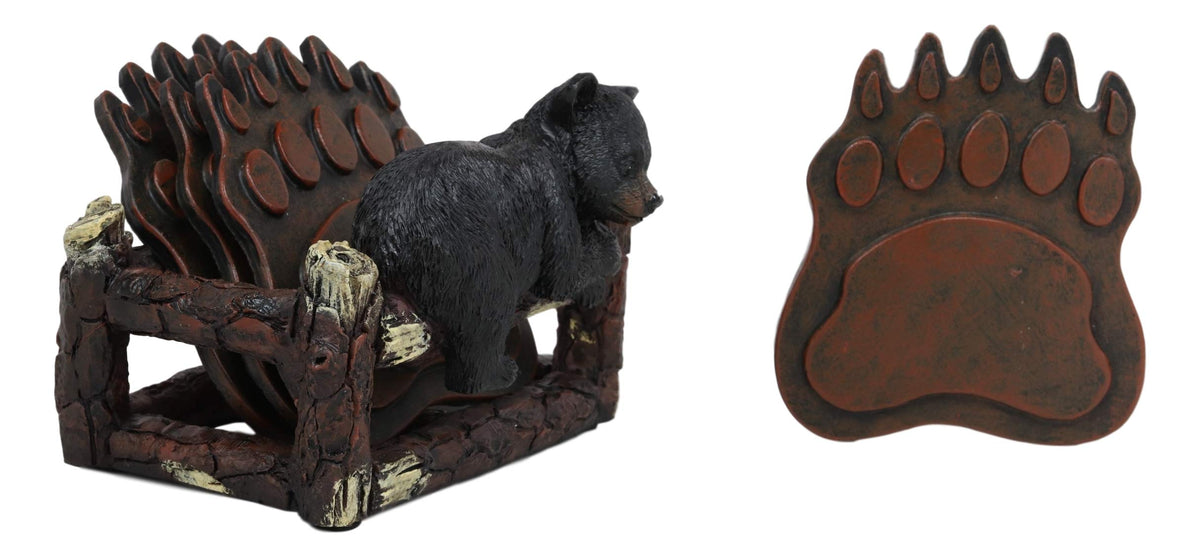 Coaster Set with 4 Bear Paw Tracks Coasters M9204