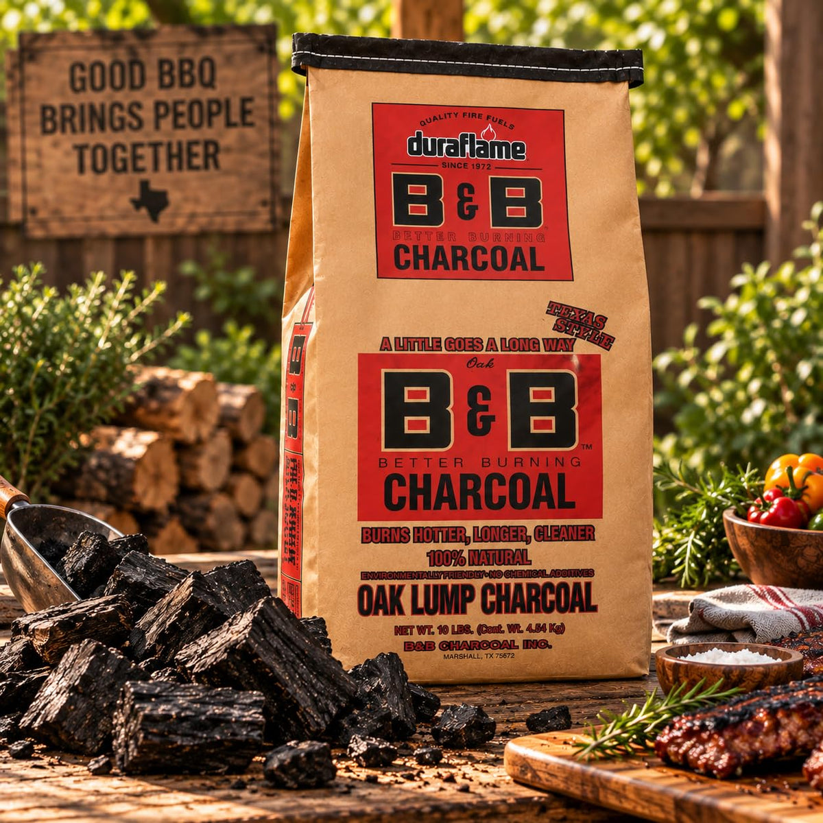 Oak Lump Charcoal 10 lb Bags 2 Pack C68287