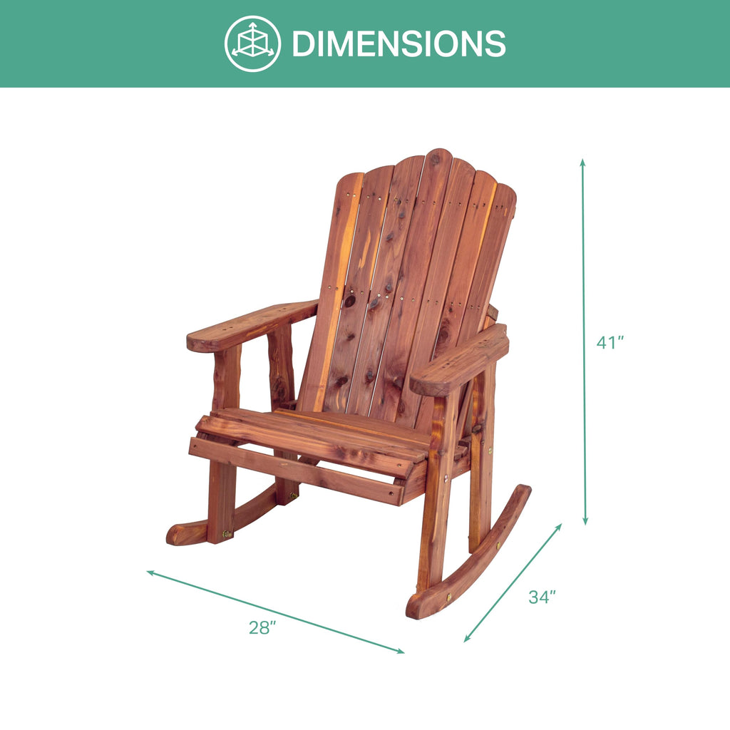 Cedar Adirondack Rocking Chair D774068