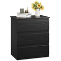 Black 3 Drawer Nightstand V3776