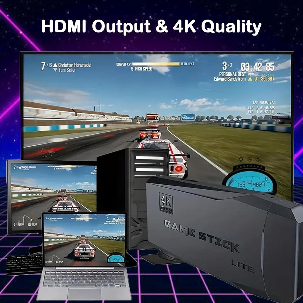 Retro Game Console Plug and Play 4K HDMI 15 Classic Emulators Dual 2.4G Wireless Controllers Q6590