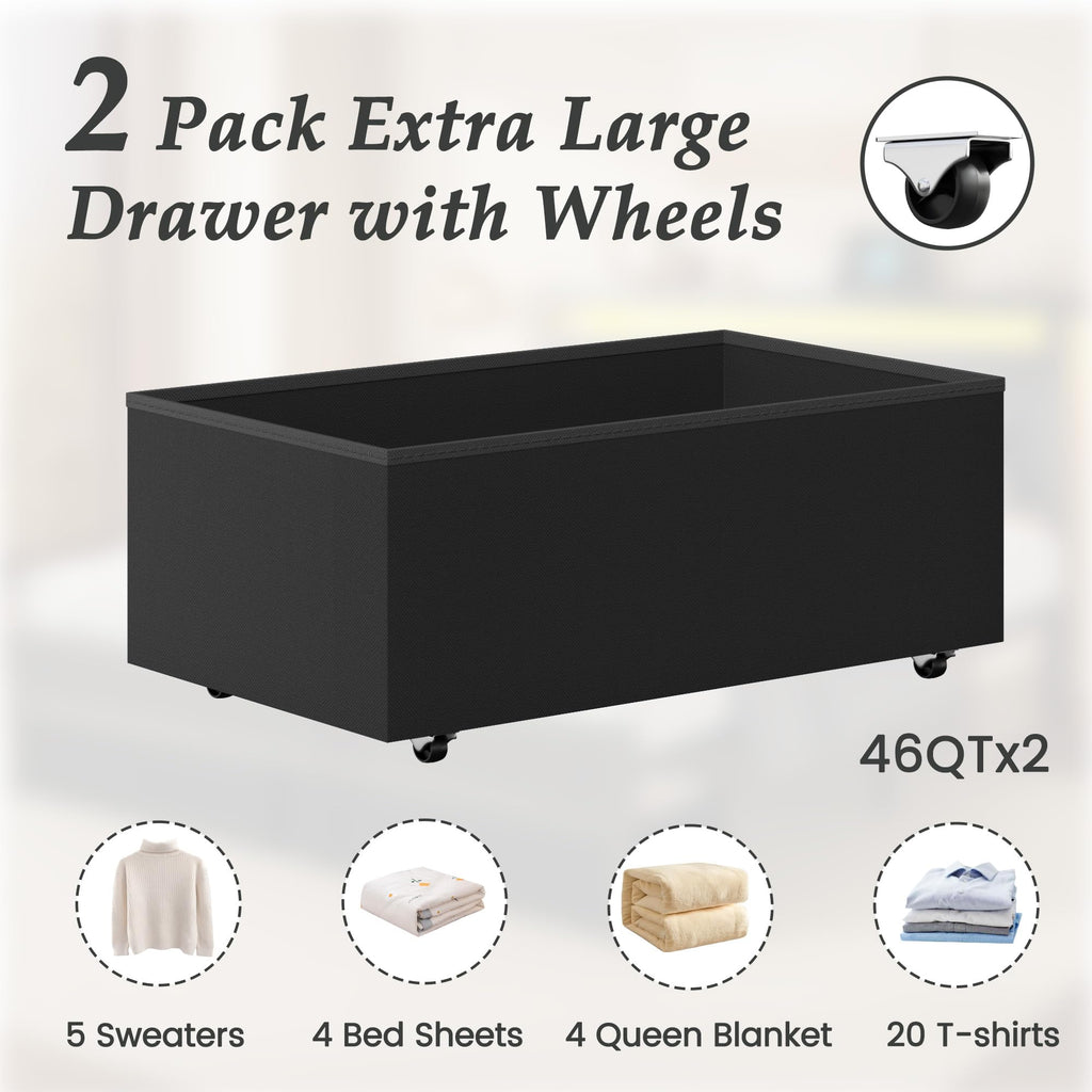 Queen Size Storage Bed Frame with Wood Headboard and LED Lights C514
