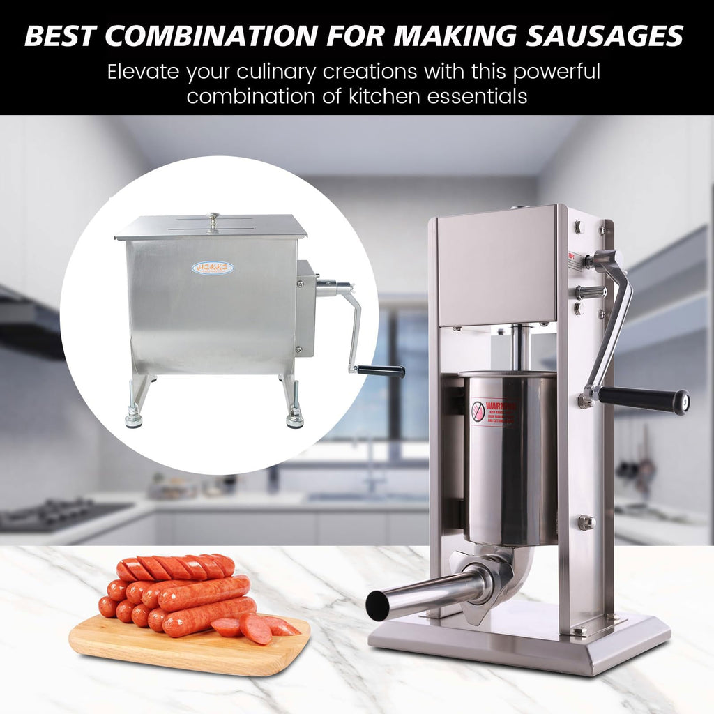 Stainless Steel Sausage Stuffer and Meat Mixer T506610