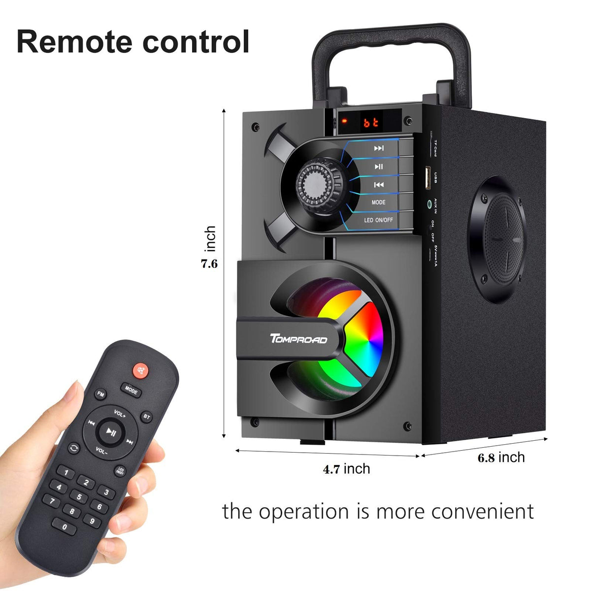 Portable Bluetooth Speaker with Subwoofer O1286