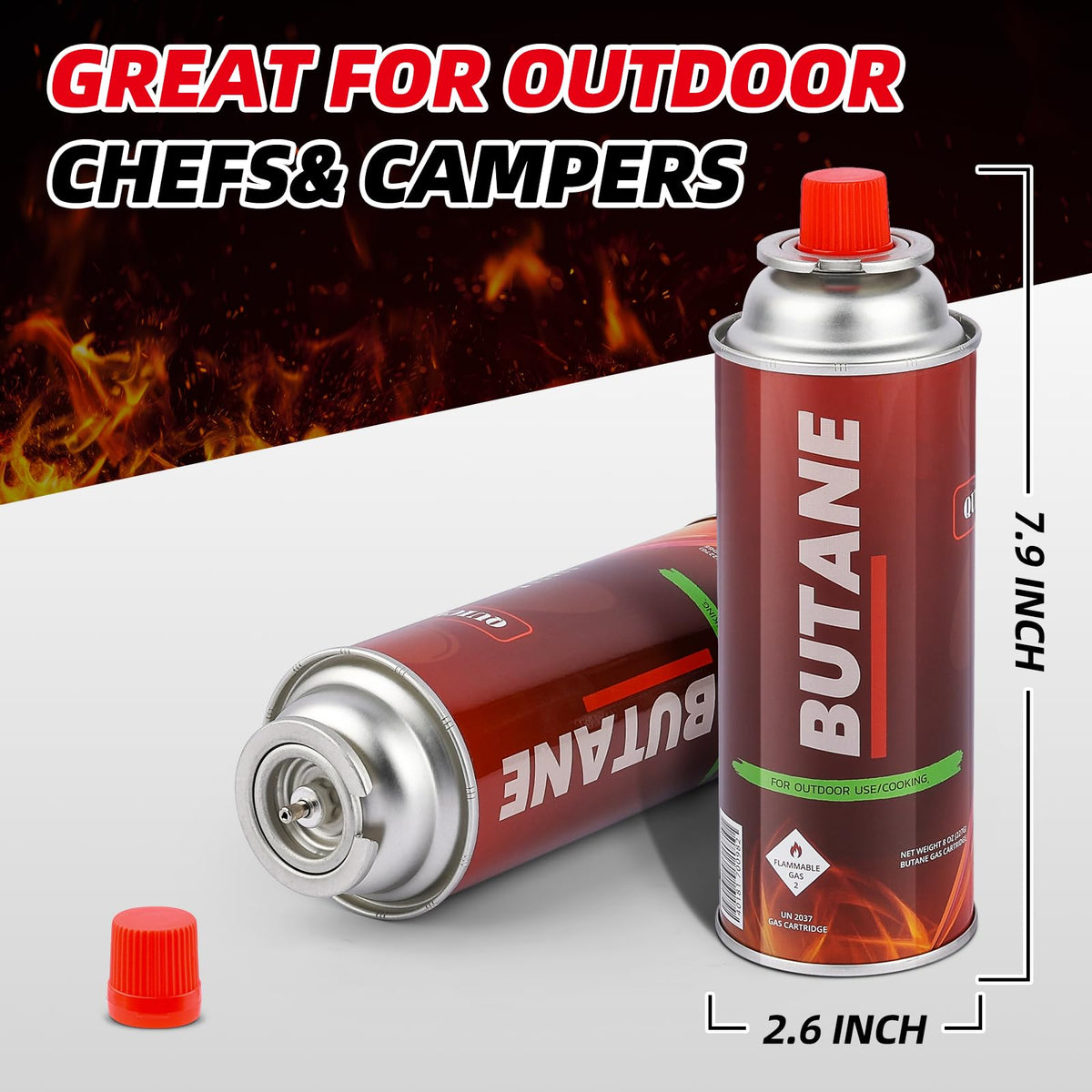 8oz Butane Fuel Canisters 4 Pack S83895