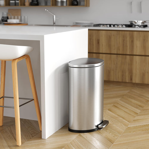 13.2 Gallon Stainless Steel Step Trash Can N4738