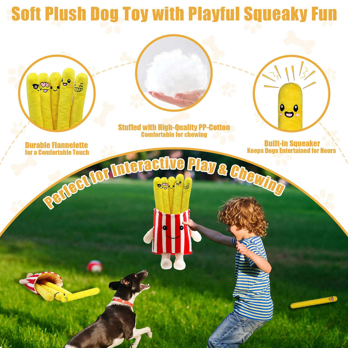 5 Pack Plush Dog Chew Toys U821541