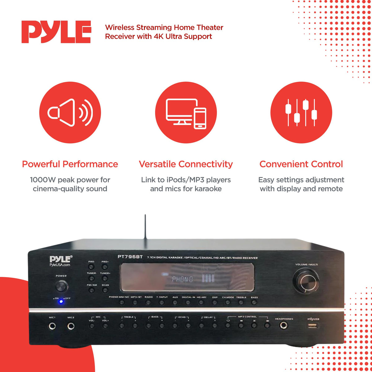 7.1-Channel Bluetooth Stereo Amplifier F7729