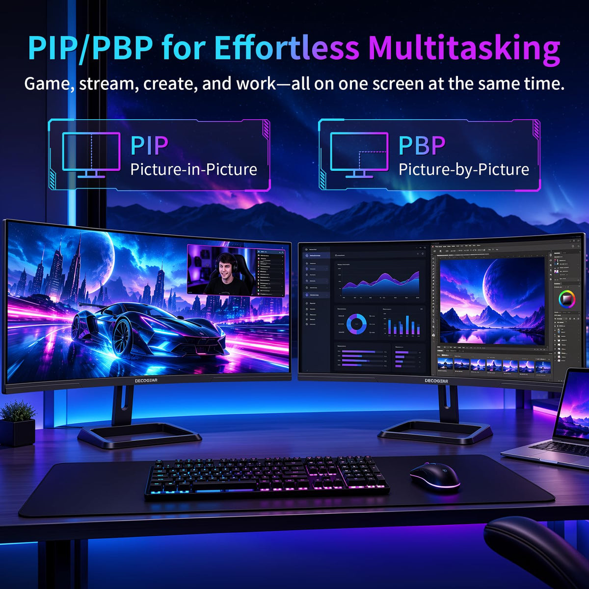 34” Curved Ultrawide Gaming Monitor 180Hz 3440×1440 O454279