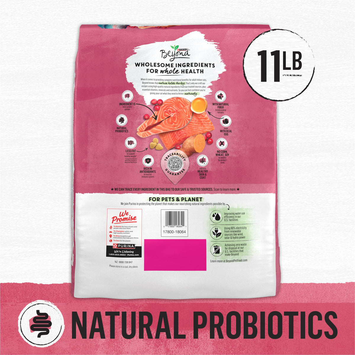 Grain Free Dry Cat Food Salmon, Egg and Sweet Potato Recipe 11 lb. Bag K10879