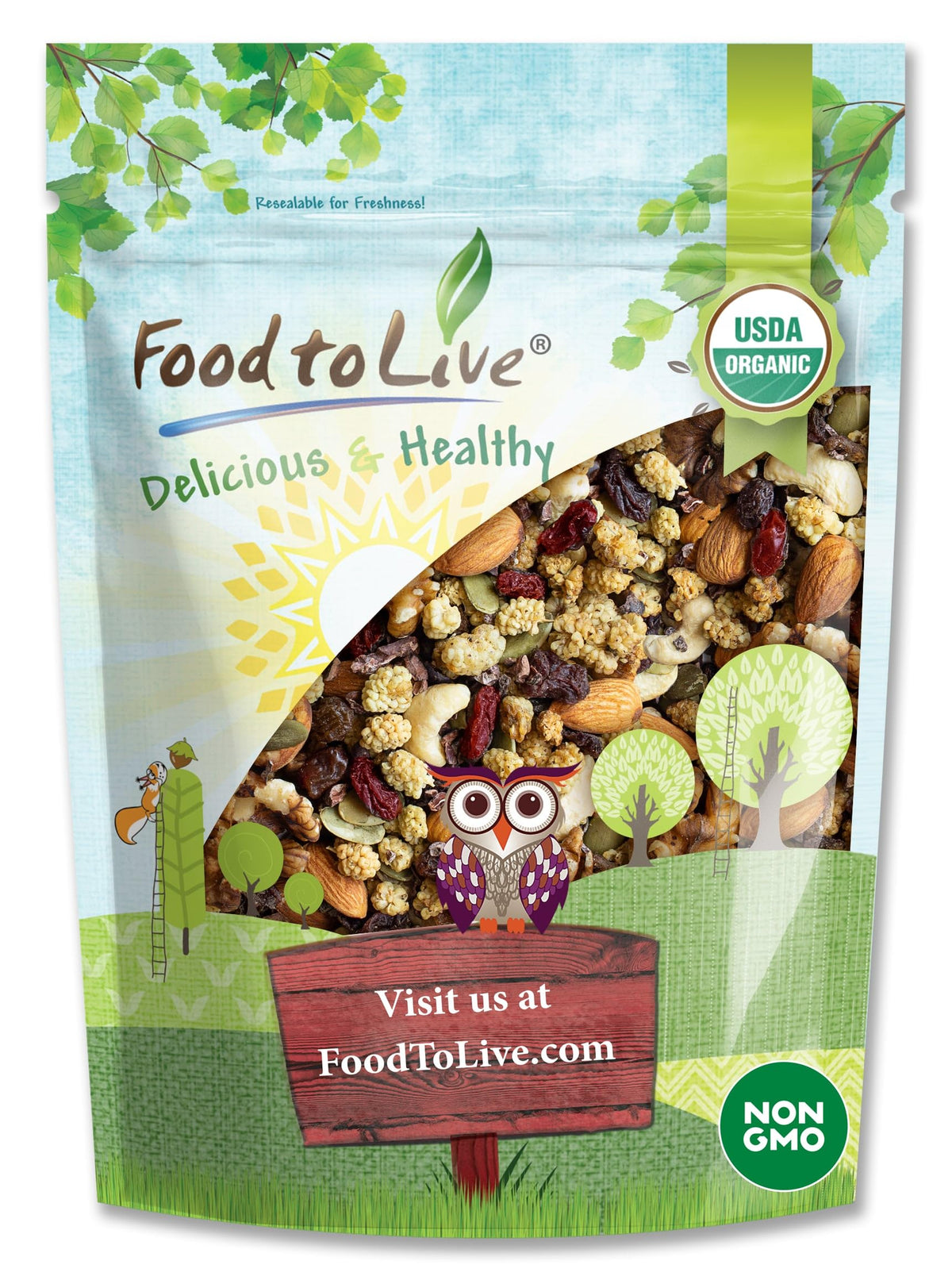 Organic Raw Snack Mix, 8 Ounces I675389