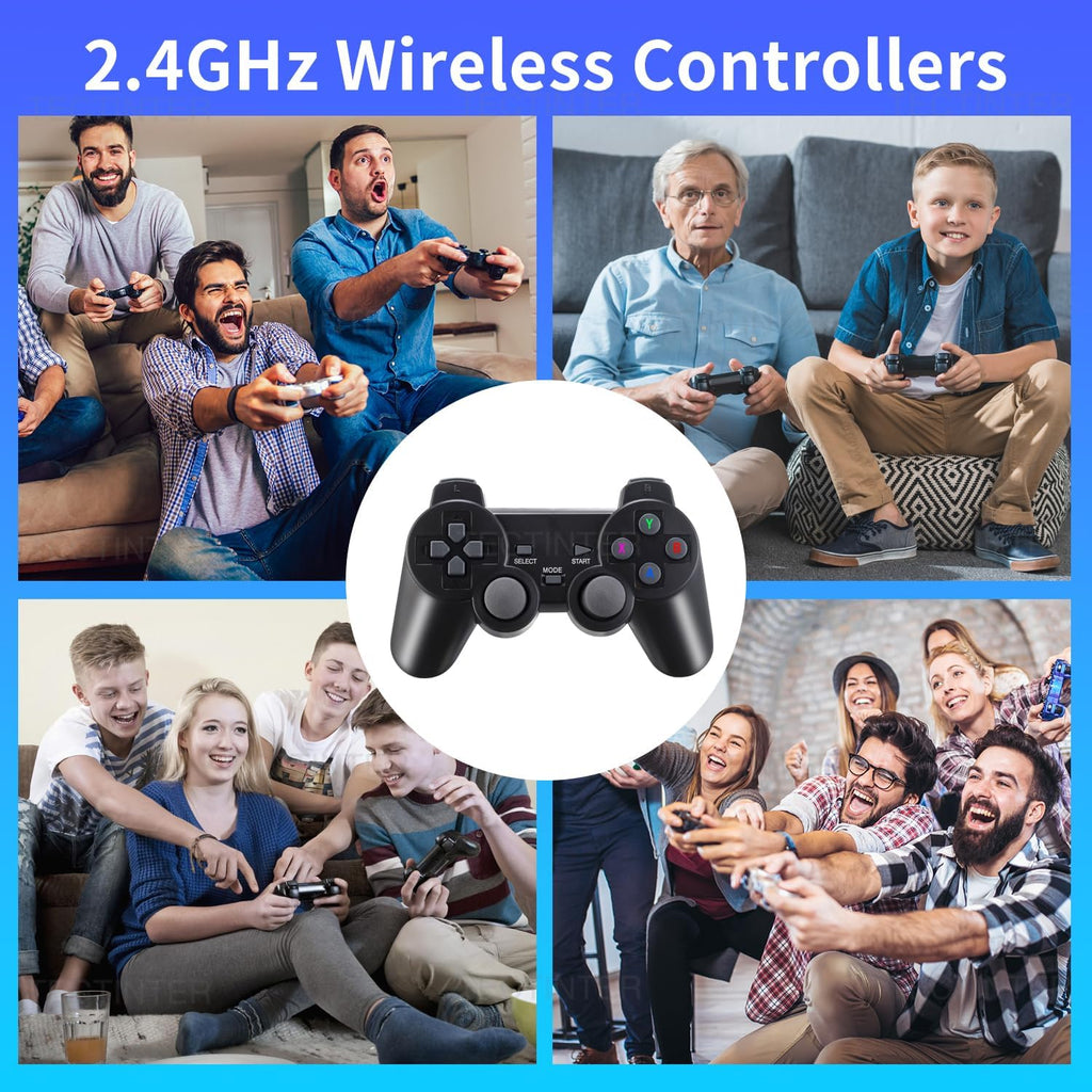 Retro Game Console Plug and Play 4K HDMI 15 Classic Emulators Dual 2.4G Wireless Controllers Q6590