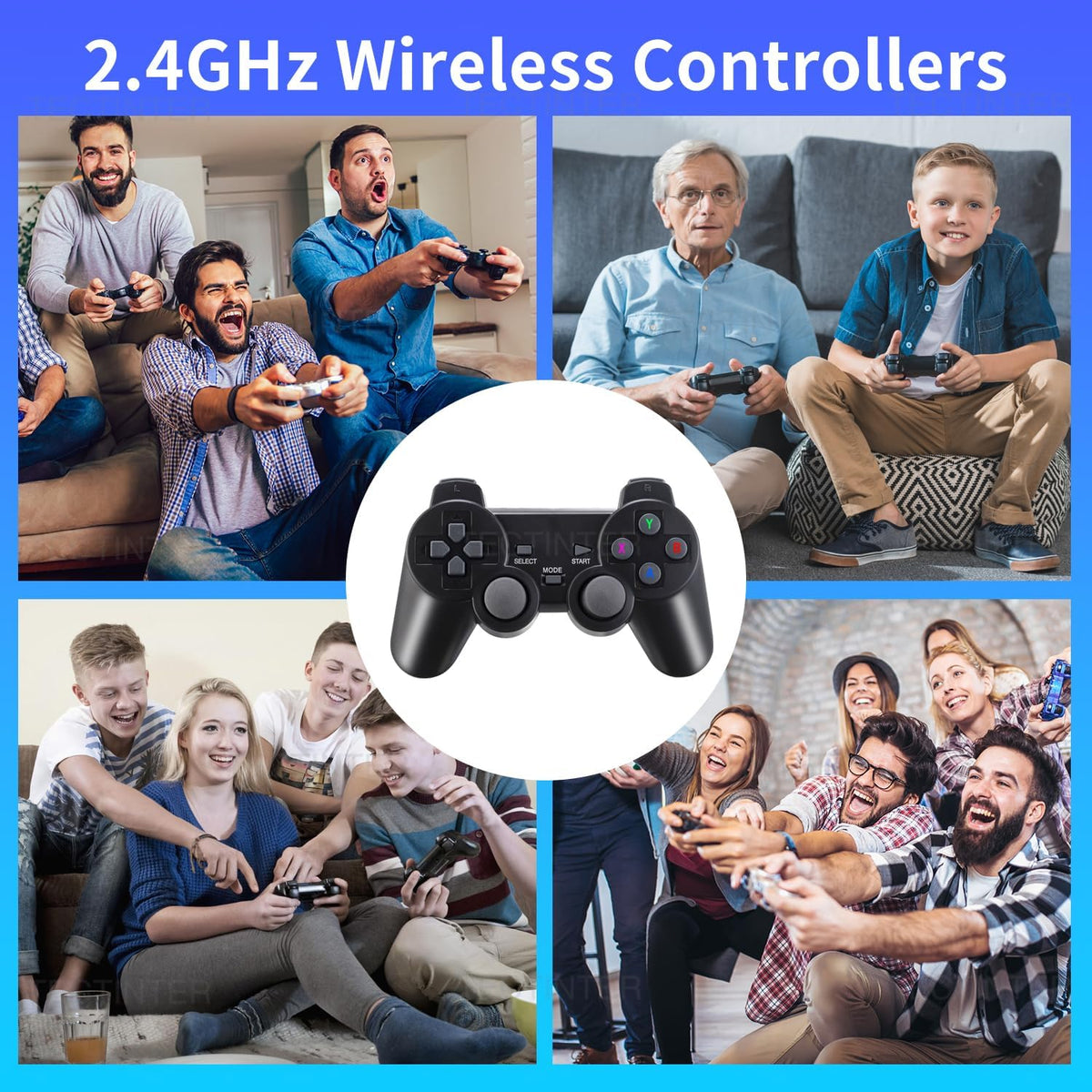 Retro Game Console Plug and Play 4K HDMI 15 Classic Emulators Dual 2.4G Wireless Controllers Q6590