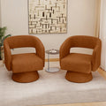 Set of 2 Chenille Swivel Accent Chair C365634