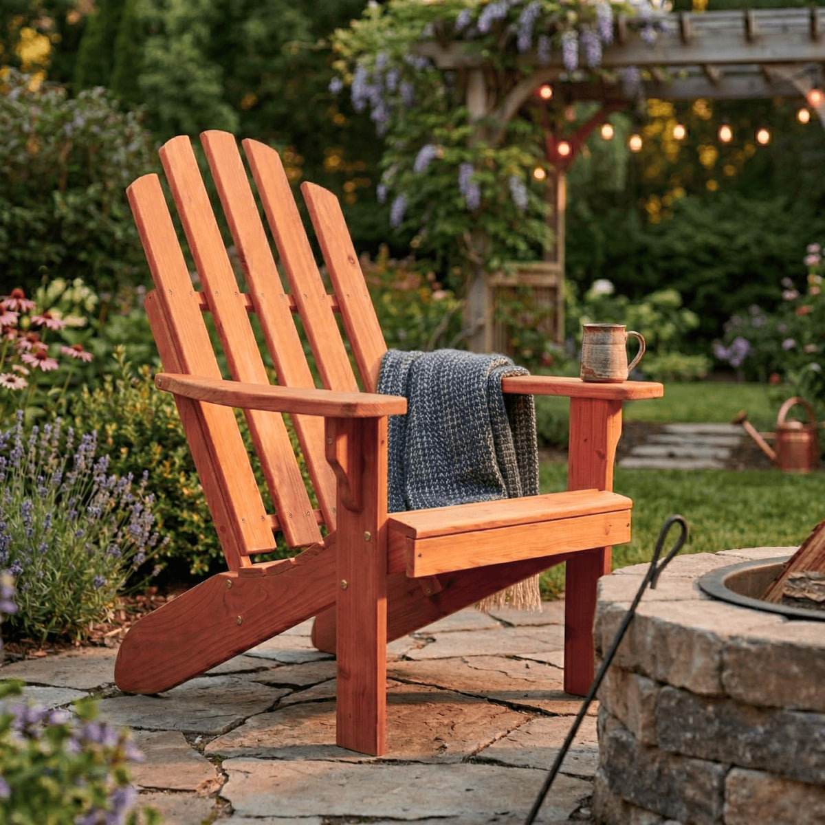 Cedar Stain Adirondack Chair A789264