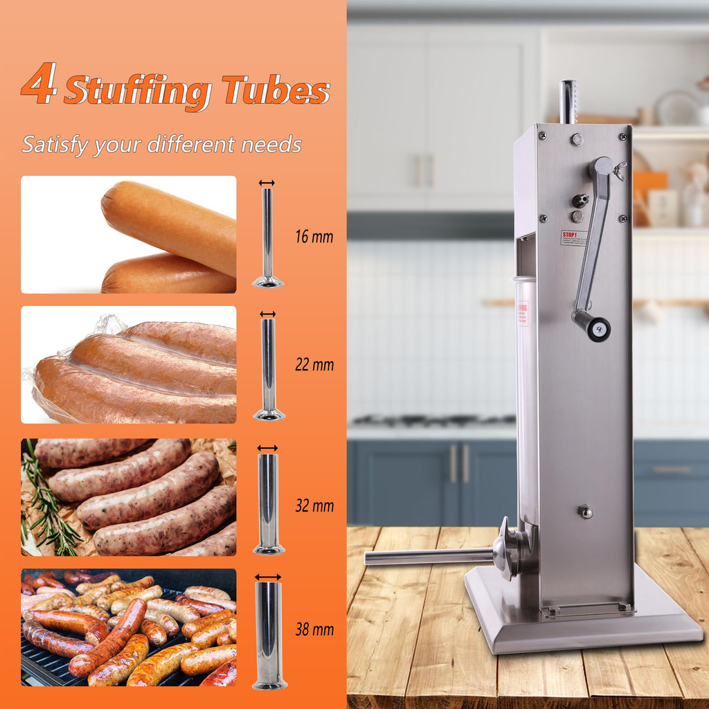 Stainless Steel Sausage Stuffer and Meat Mixer T506610