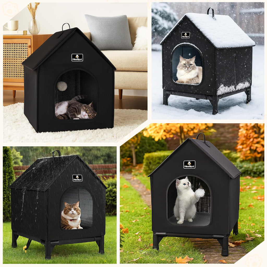 Outdoor Insulated Cat House with Removable Mat G841387
