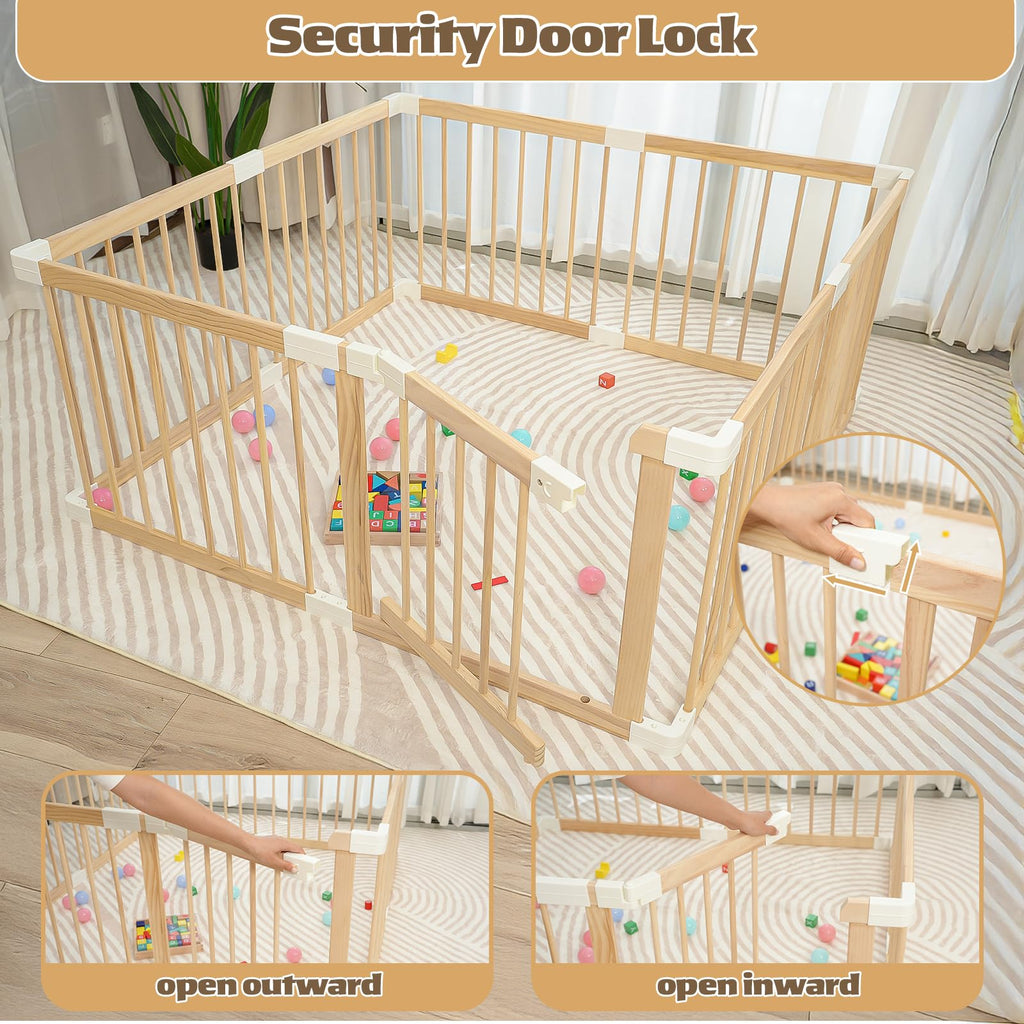 Wooden Baby Playpen 53"x53" Q579