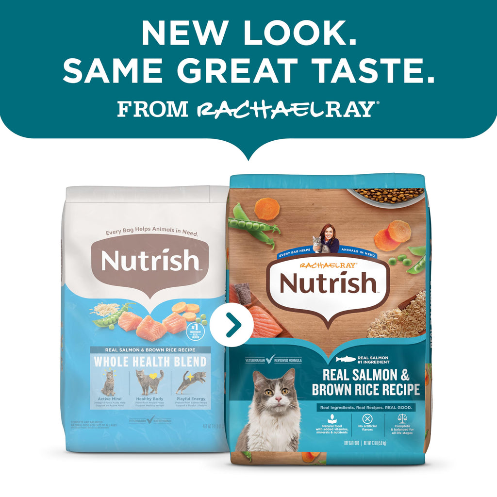 Salmon & Brown Rice Recipe Dry Cat Food 14 lb. Bag K15358