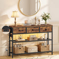 Console Table with Power Outlets and LED Lights C405