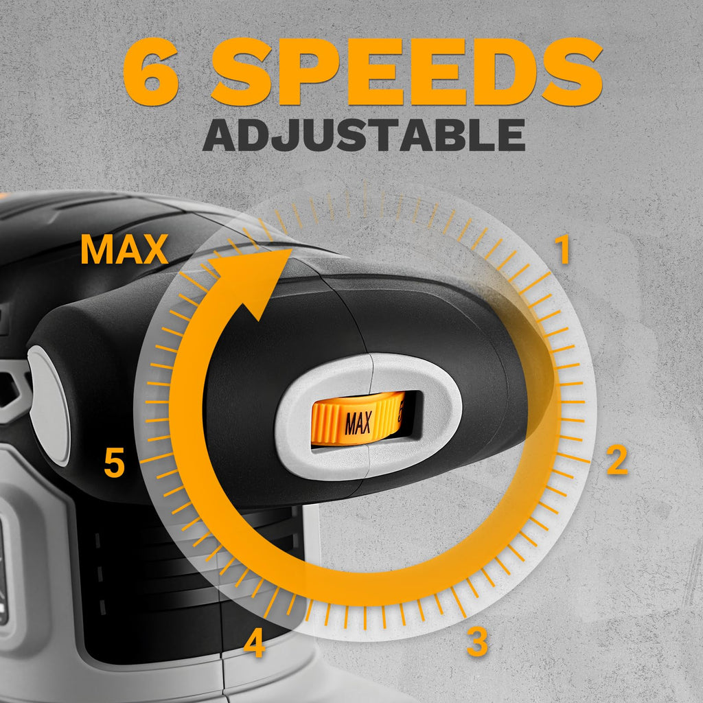 1/3 Sheet Palm Sander with 15 pcs Sandpaper and Dust Box Q4477