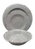 12 Piece Rustic Farmhouse Melamine Dinnerware Set J29707