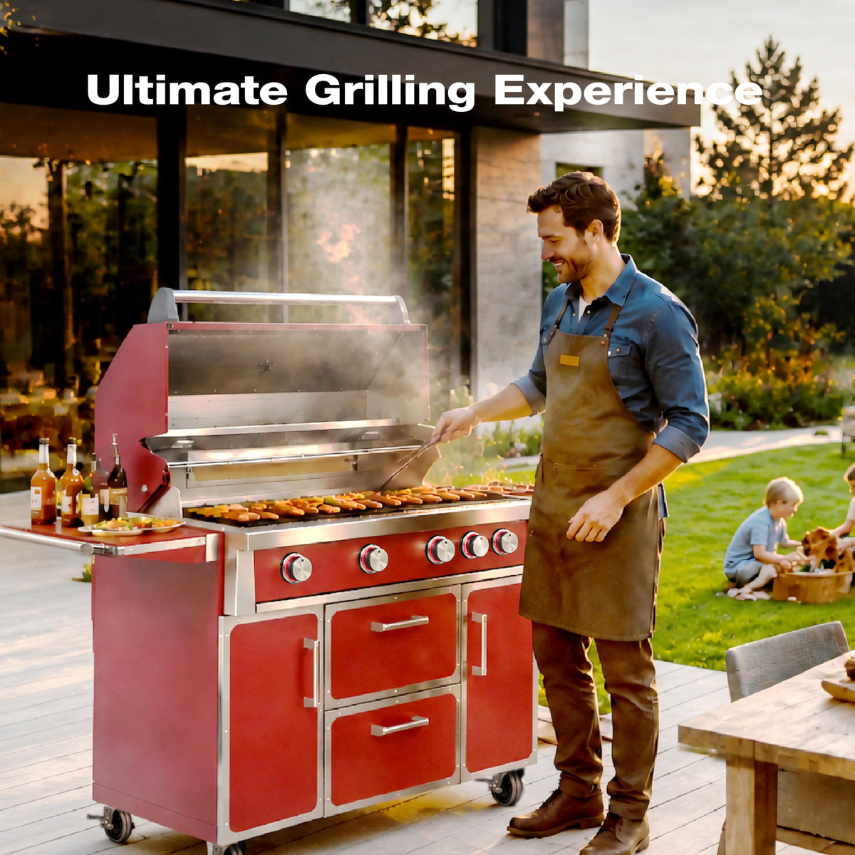 49" 99,000 BTU 4 Burner Stainless Steel Propane Grill T878523