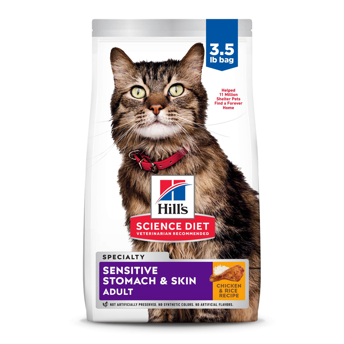 Sensitive Stomach & Skin Dry Cat Food E665597