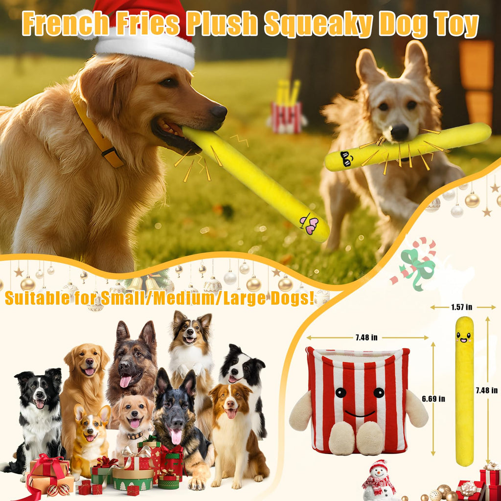 5 Pack Plush Dog Chew Toys U821541