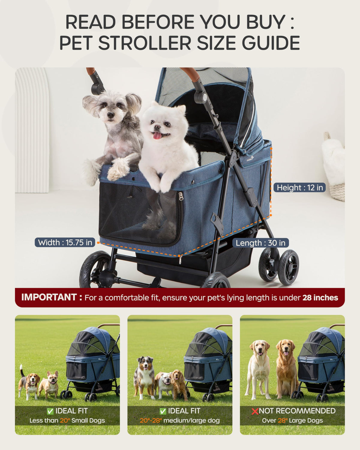 Large & Medium Dog Stroller R631145