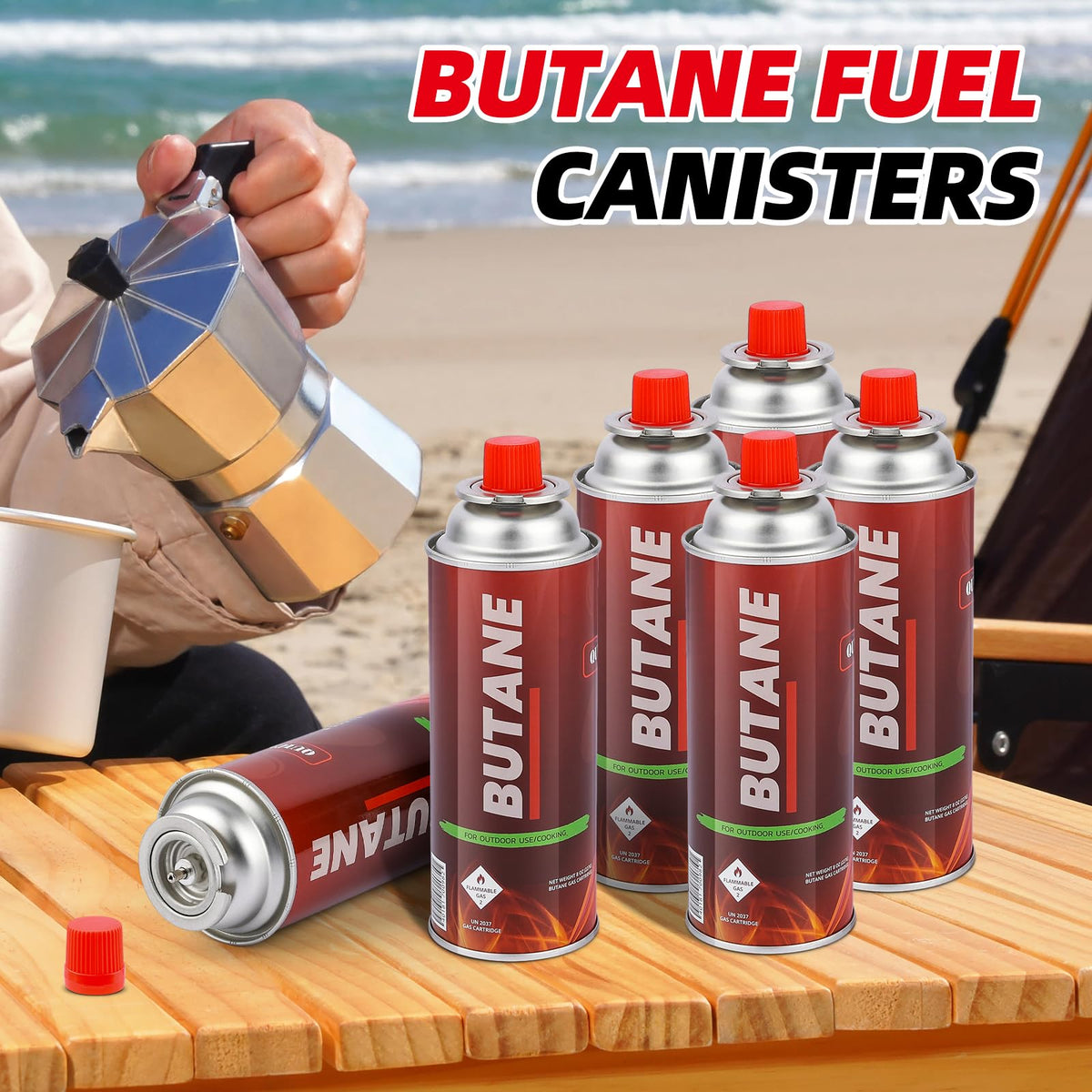 8oz Butane Fuel Canisters 4 Pack S83895