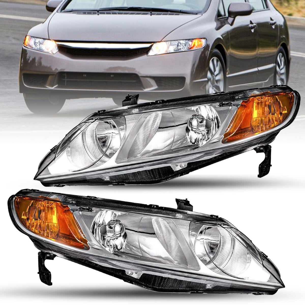 Honda Civic Sedan 4 Door Headlight Assembly L479