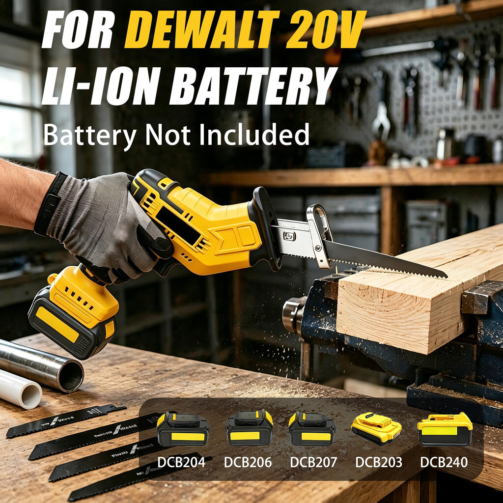 Cordless Reciprocating Saw 400W 3000RPM with 4 Saw Blades Z85678