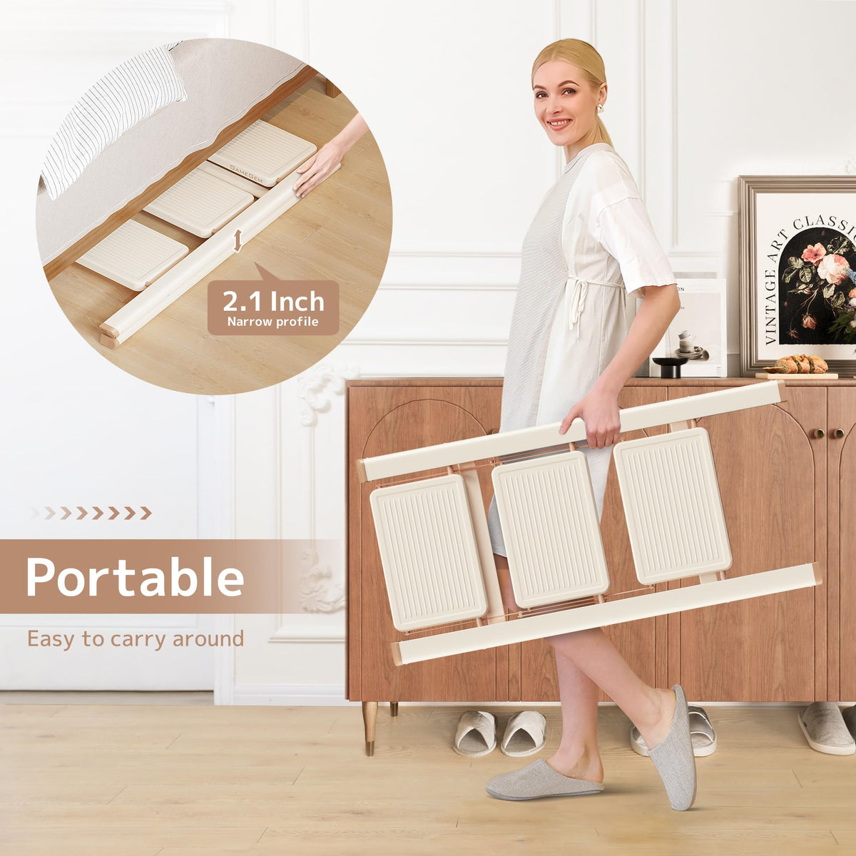 Foldable 3 Step Ladder with Anti-Slip Pedal O854926