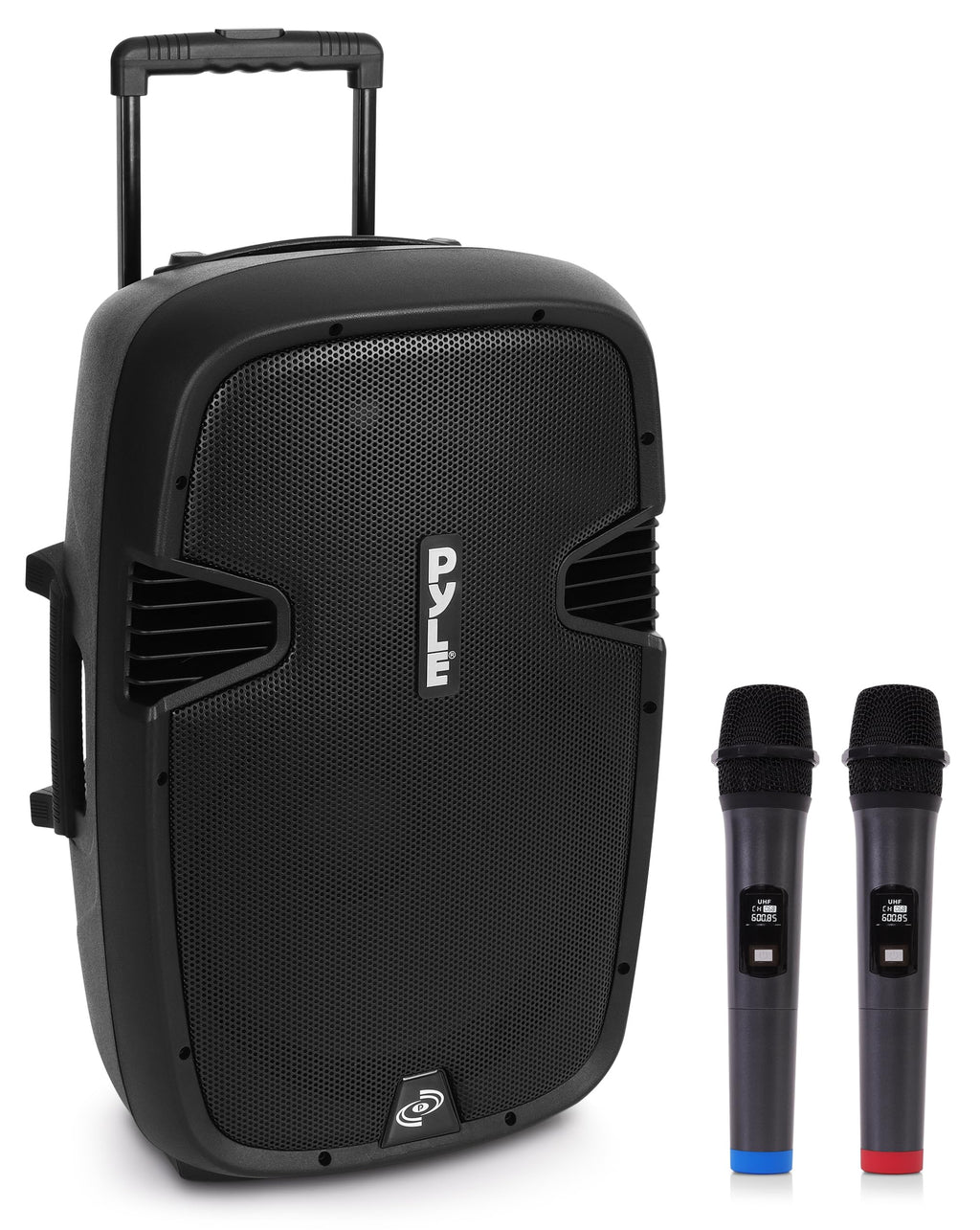 15-Inch Portable PA Speaker System with 2 UHF Microphones V839053