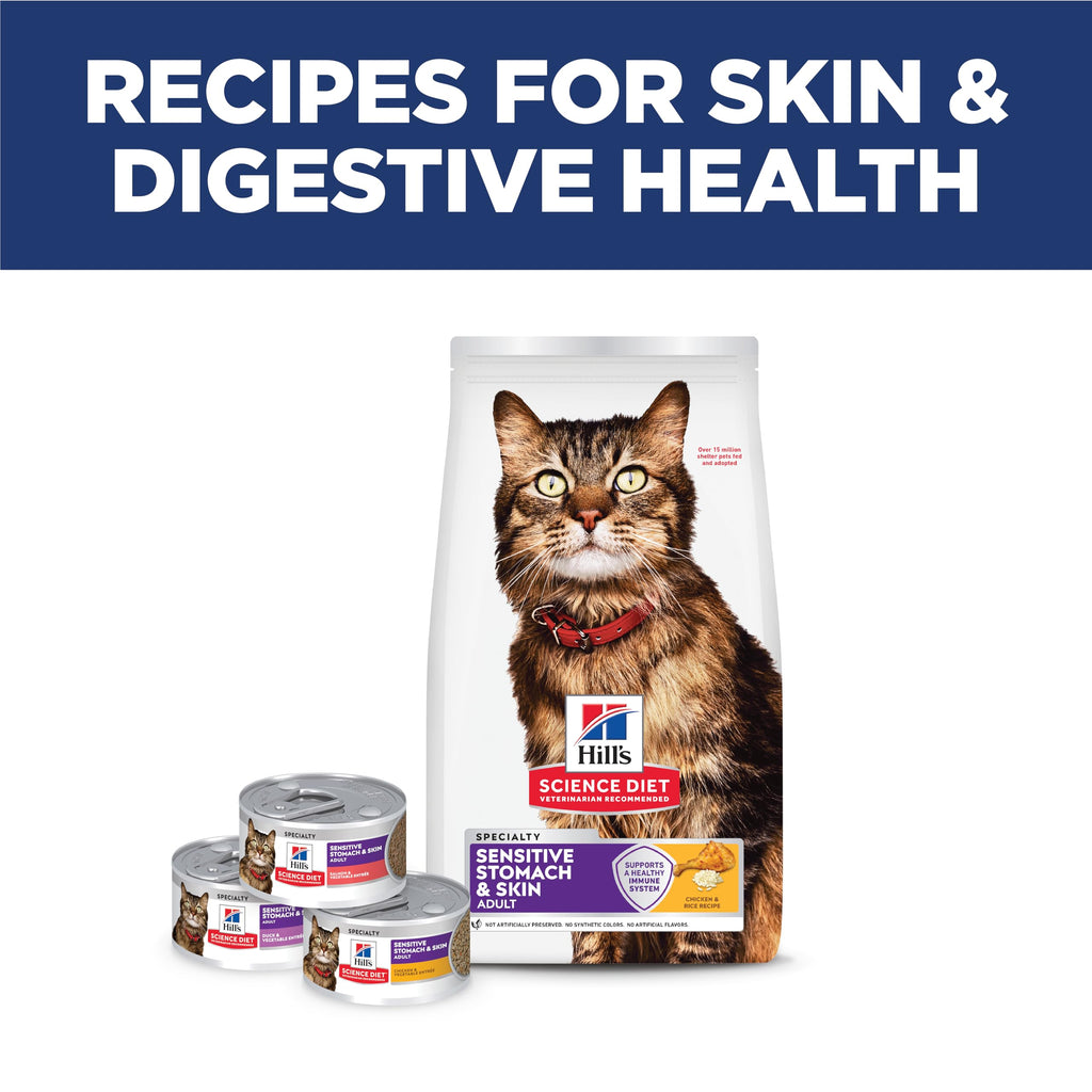 Sensitive Stomach & Skin Dry Cat Food E665597