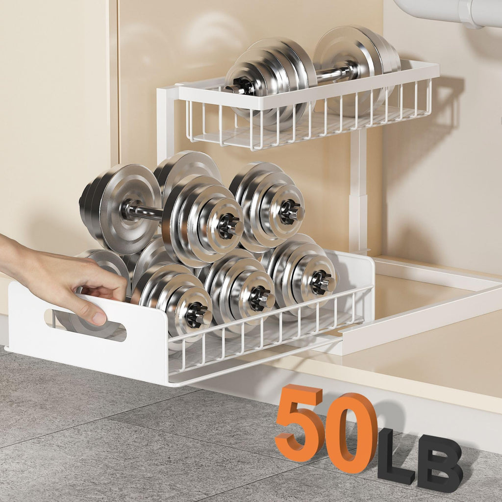 Under Sink 2 Tier Pull Out Cabinet Organizer U745553